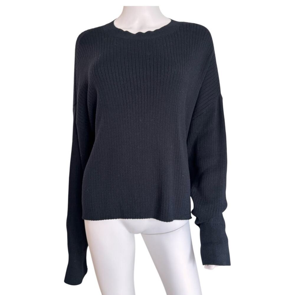 NEW TREASURE & BOND NORDSTROM Black Oversized Pullover Sweater Size XL